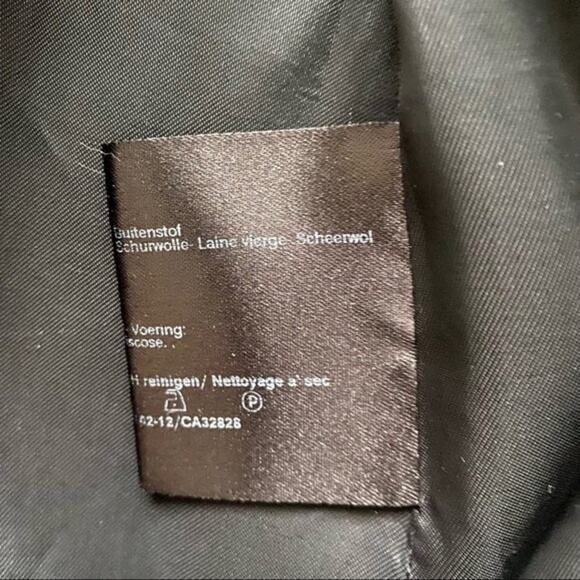 Cinzia Rocca Black Wool Coat Size 16 - Picture 10 of 13